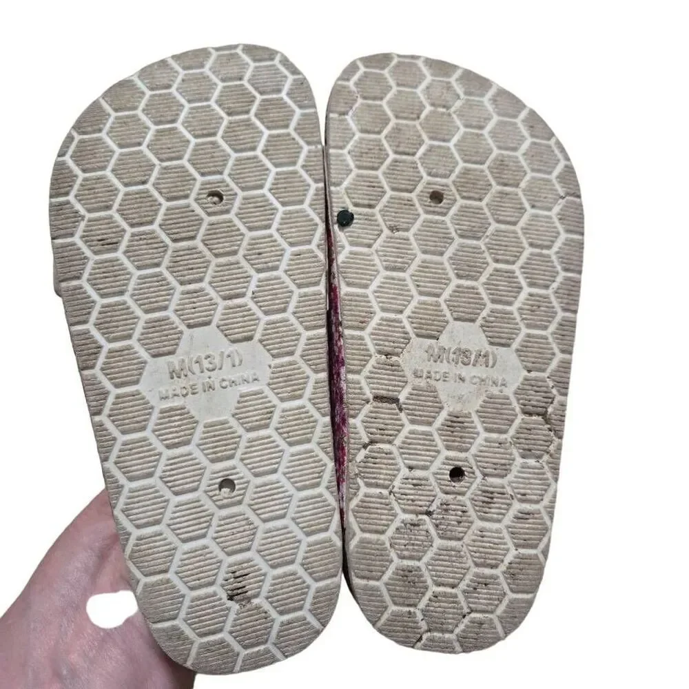 Bobbie Brooks floral slip-on sandal shoes 11